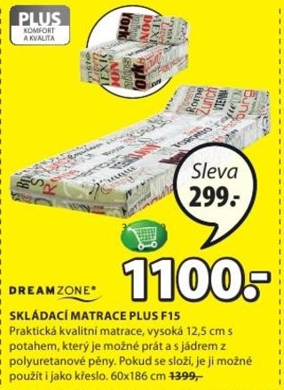Plus F15, skládací matrace