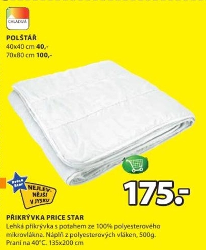 Price Star, přikrývka