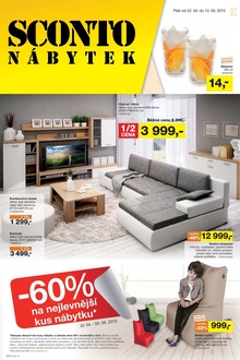 akční leták Sconto nábytek 22.4.2015-12.5.2015