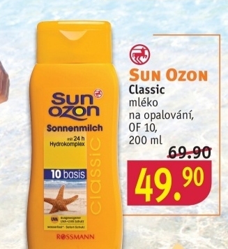 Mleko na opalovani of 10 sun ozon