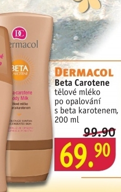 Mleko telove po opalovani beta carotene dermacol - ROSSMANN akcniletaky.com