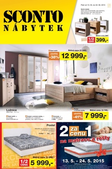 akční leták Sconto nábytek 13.5.2015-2.6.2015
