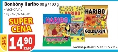 Bonbony haribo - Žabka akcniletaky.com
