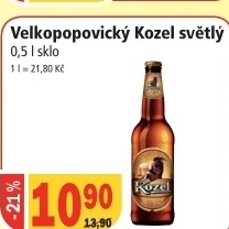 Pivo svetle vycepni 10 velkopopovicky kozel