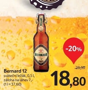 Pivo svetly lezak svatecni bernard