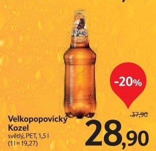 Pivo svetle vycepni 10 velkopopovicky kozel
