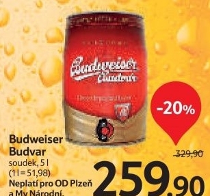 Pivo svetly lezak 12 budejovicky budvar soudek