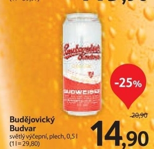 Pivo svetle vycepni b classic budejovicky budvar