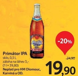 Pivo india pale ale primator