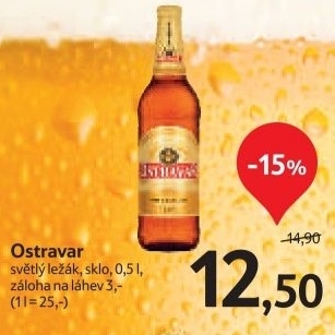 Pivo svetly lezak premium ostravar