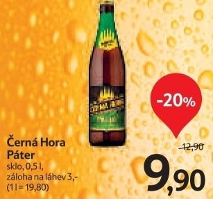 Pivo svetly lezak 11 pater cerna hora
