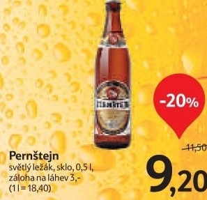 Pivo svetly lezak pernstejn