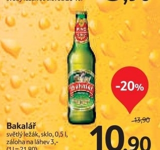 Pivo svetly lezak bakalar