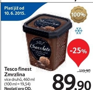 Zmrzlina v kelimku tesco finest