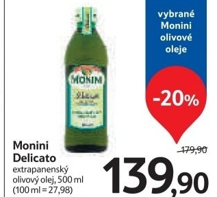 Olej olivovy extra panensky delicato monini