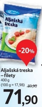 Treska aljasska filety mrazena nowaco