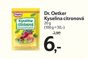 Kyselina citronova dr oetker
