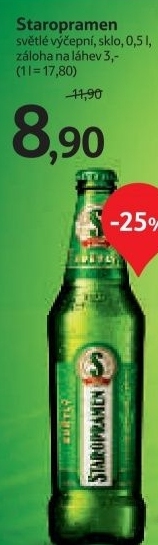 Pivo svetle vycepni 10 staropramen
