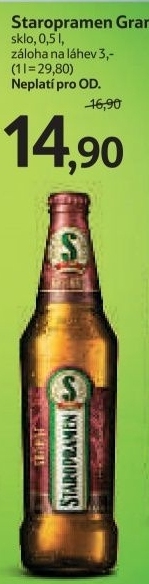 Pivo granat staropramen