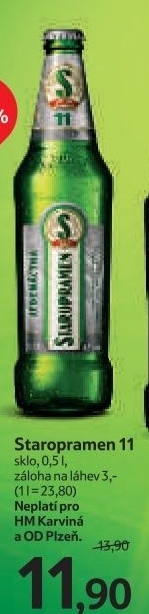 Pivo svetly lezak 11 staropramen