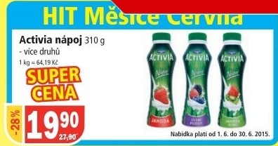 Napoj jogurtovy activia