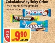 Cokoladove tycinky orion