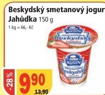 Jogurt smetanovy ochuceny beskydsky kunin