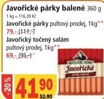Parky javoricke kostelecke uzeniny