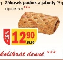 Zakusek pudink a jahody