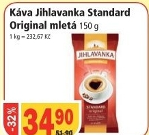 Kava mleta standard jihlavanka