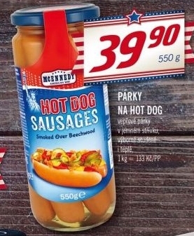Parky na hot dog mcennedy