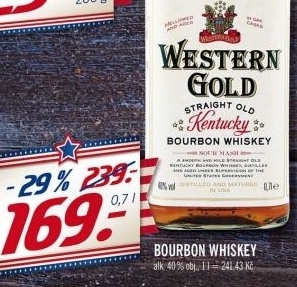Bourbon whisky western gold