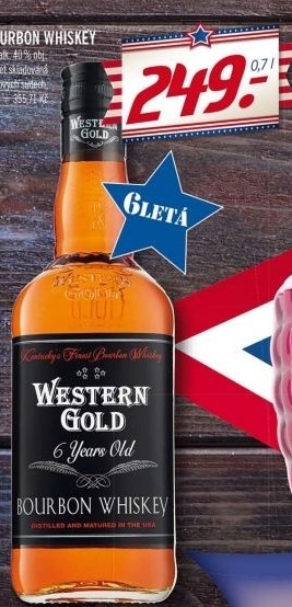 Bourbon whisky 6leta western gold
