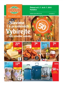 akční leták Globus 2.7.2015-8.7.2015
