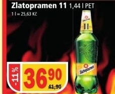 Pivo svetly lezak 11 zlatopramen