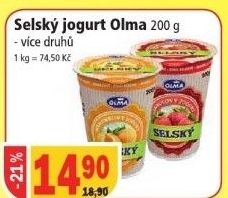 Jogurt selsky ochuceny olma