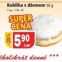 Kobliha s ovocnou naplni