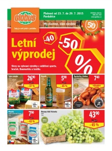 akční leták Globus 23.7.2015-29.7.2015