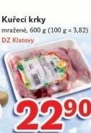 Krky kureci mrazene dz klatovy