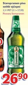 Pivo svetle vycepni 10 staropramen