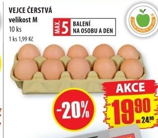 Vejce cerstva m
