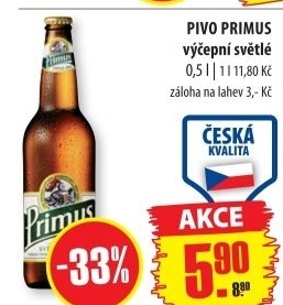 Pivo svetle vycepni 10 primus