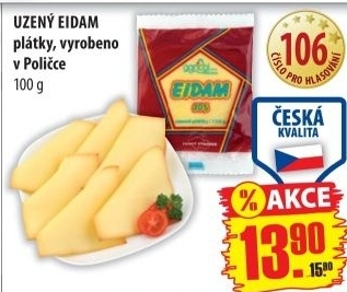 Syr eidam uzeny 30 agricol