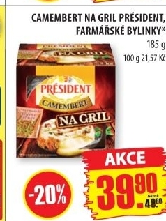 Syr camembert na gril koreni president
