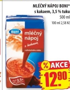Napoj mlecny s kakaem boni
