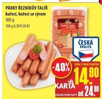 Parky kureci reznikuv talir