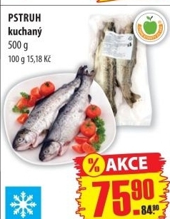 Pstruh kuchany mrazeny