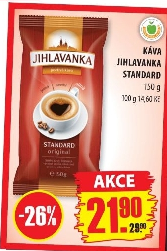 Kava mleta standard jihlavanka