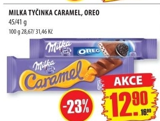 Tycinka cokoladova caramel milka