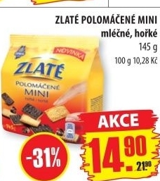 Susenky polomacene mini zlate opavia